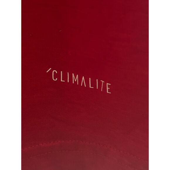 VGUC Adidas KU Jayhawks Red Short Sleeve Tee Kansas University Climalite Sz XL - Picture 5 of 8